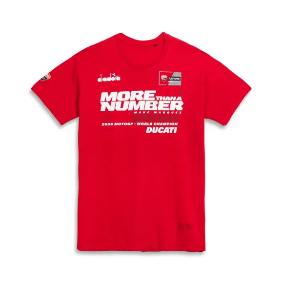 Original Ducati Marc Marquez MotoGP Weltmeister '25 Herren-Gedenk-T-Shirt - 1 Original Ducati Marc Marquez MotoGP Weltmeister '25 Herren-Gedenk-T-Shirt - 1