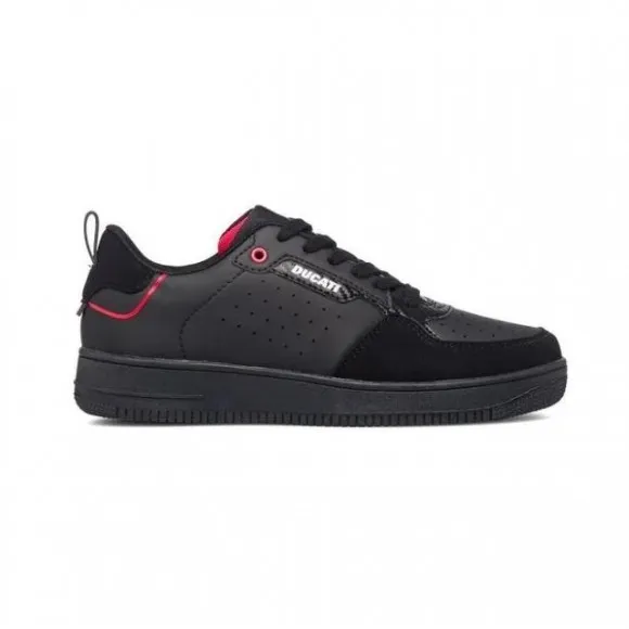 Chaussures de sport pour hommes avec détails perforés originaux Ducati Valencia noir DF21-16 - 1 Chaussures de sport pour hommes avec détails perforés originaux Ducati Valencia noir DF21-16 - 1