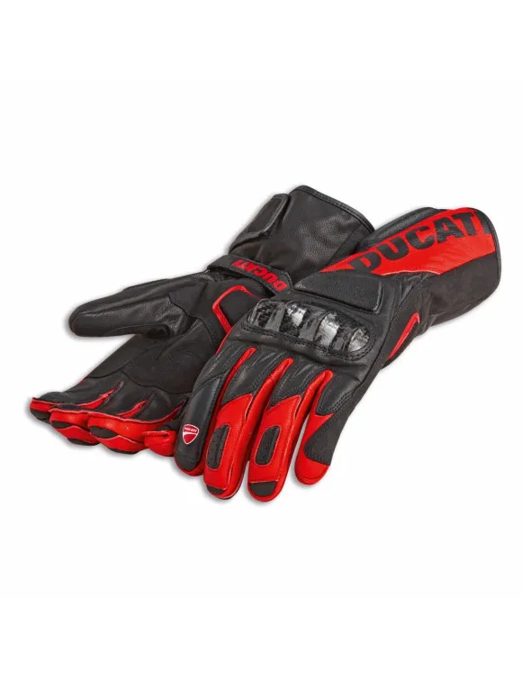 Guanti Moto da Uomo Originali Ducati Performance C3 Black/Red 98107708