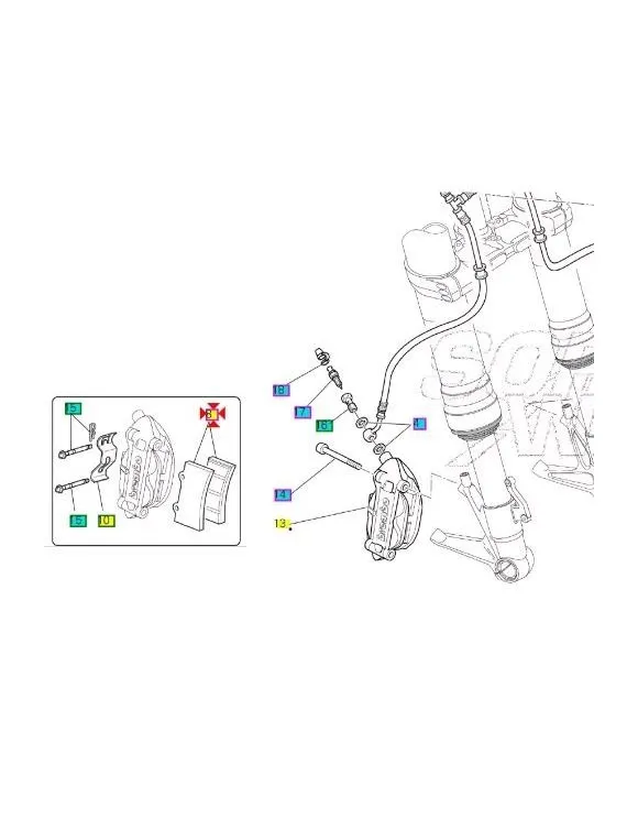 Pair of original spare front brake pads for Ducati Hypermotard 796